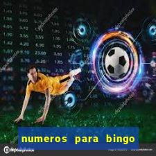 numeros para bingo de 1 a 90